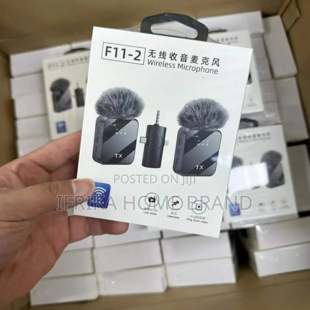 F11-2 Wireless Collar Clip Microphone One-to-Two Mobile Phone