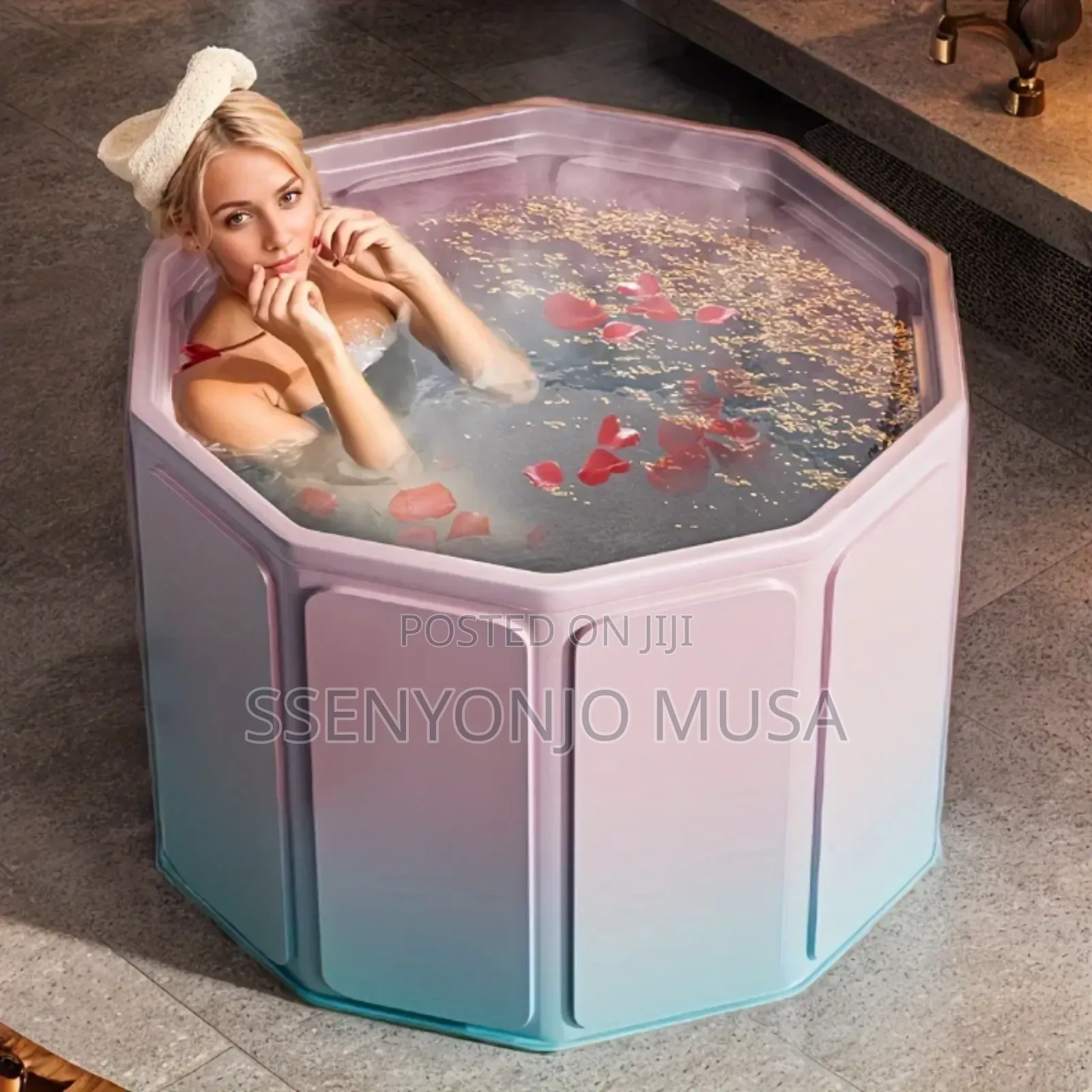 Foldable Portable Shower Bucket / Ice Bath Tub – Pvc Folding Bathtub