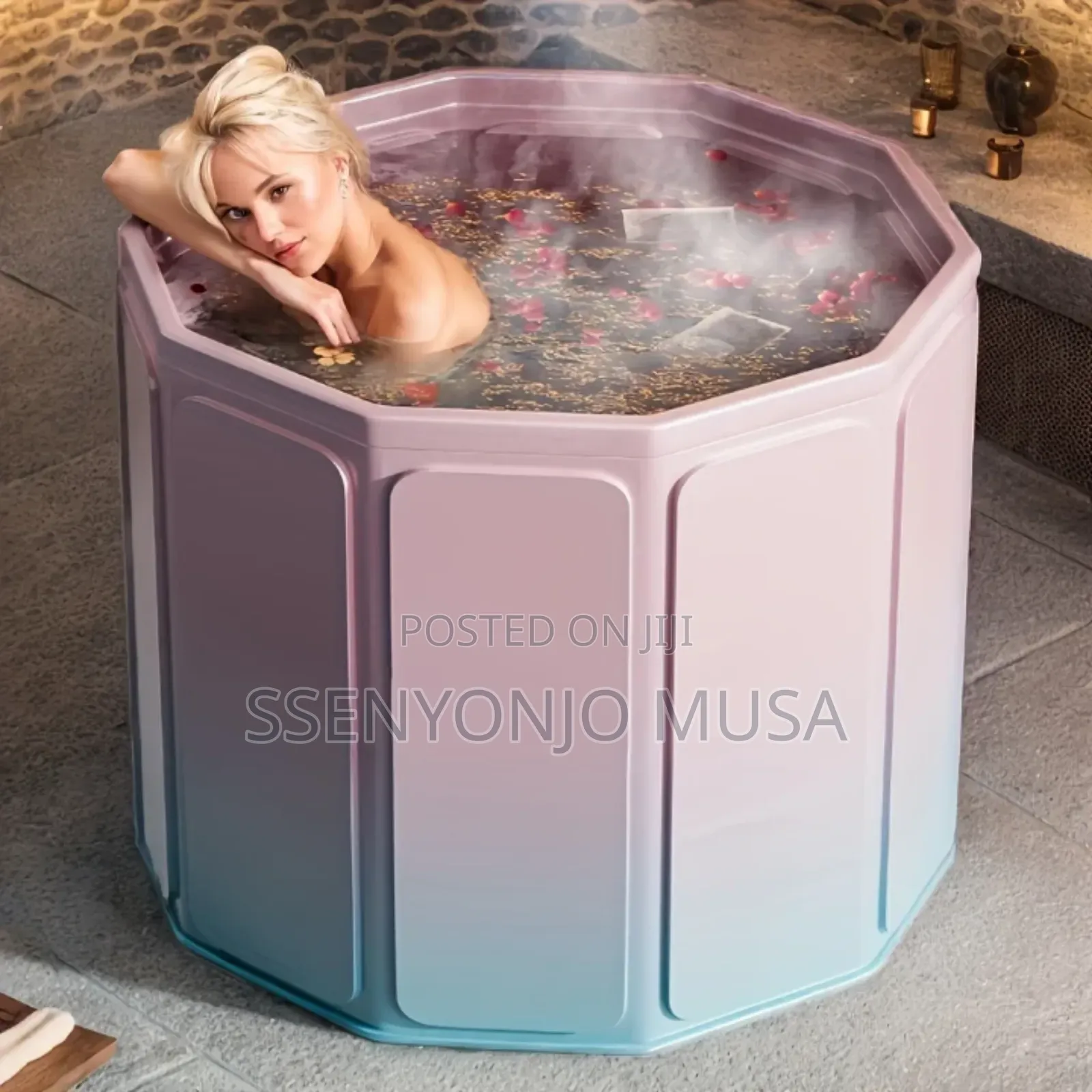Foldable Portable Shower Bucket / Ice Bath Tub – Pvc Folding Bathtub