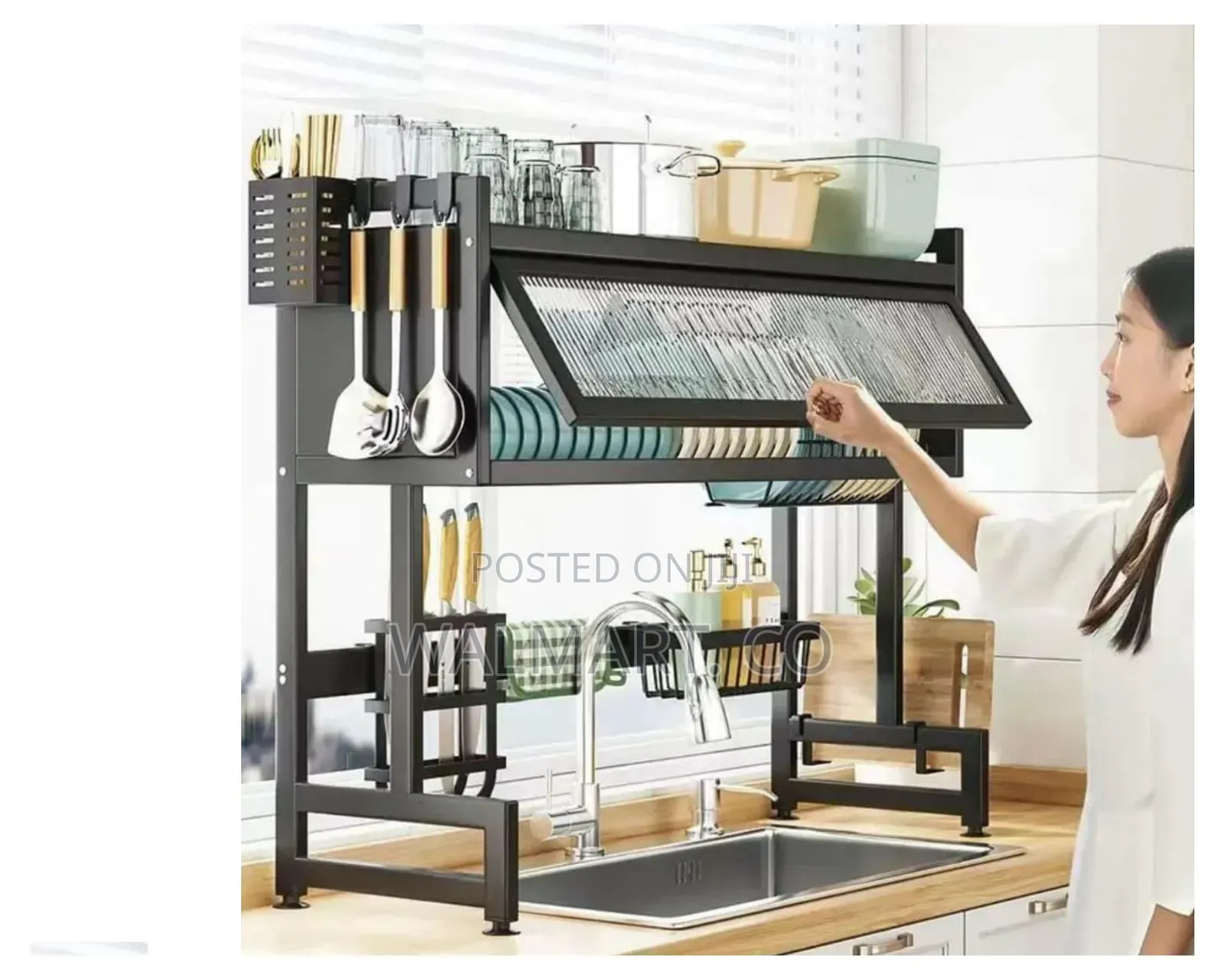Over the Sink Stainless Steel Dish Drying Rack