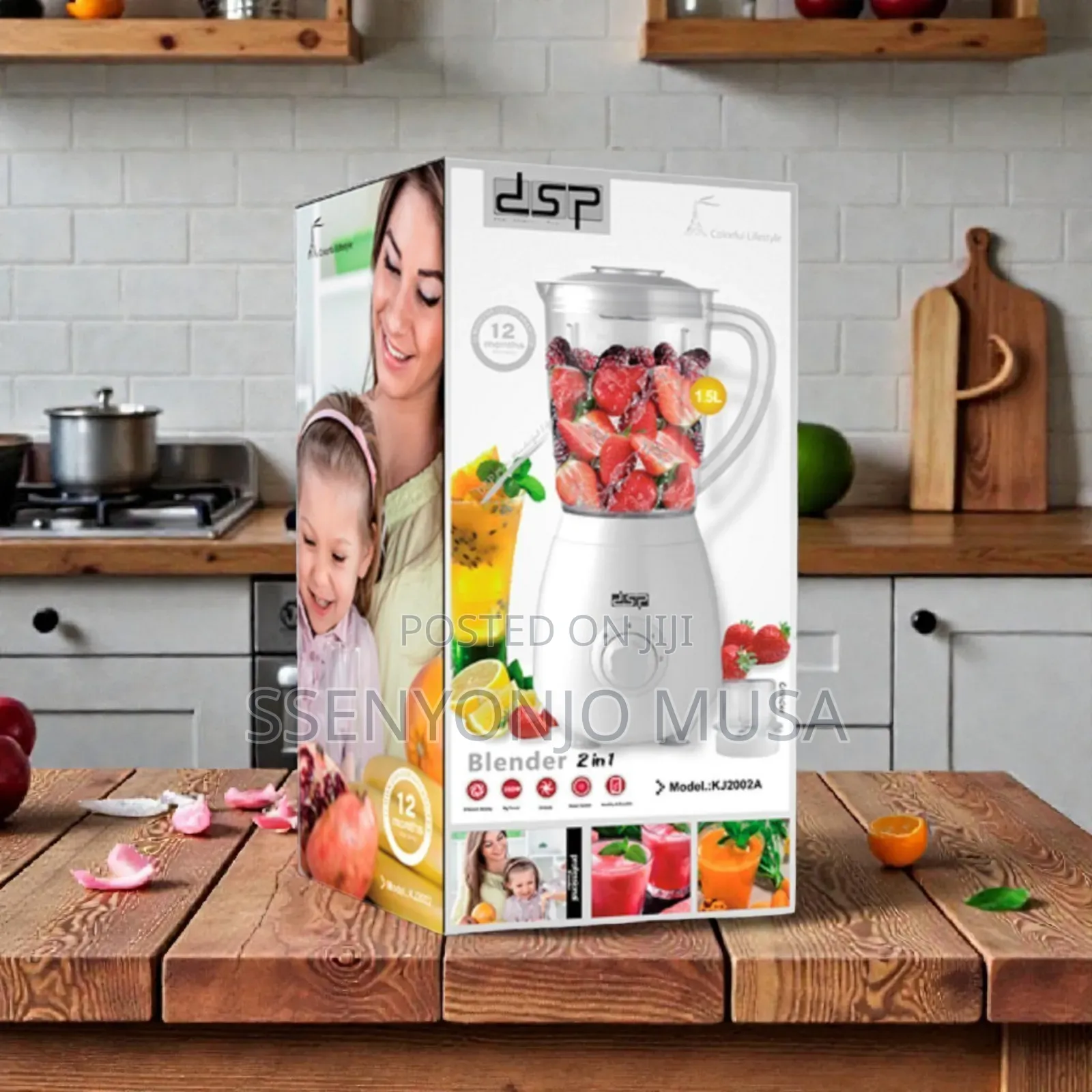 DSP Blender 1.5l 2-in-1 Professional With Grinder Kj2002 -350w