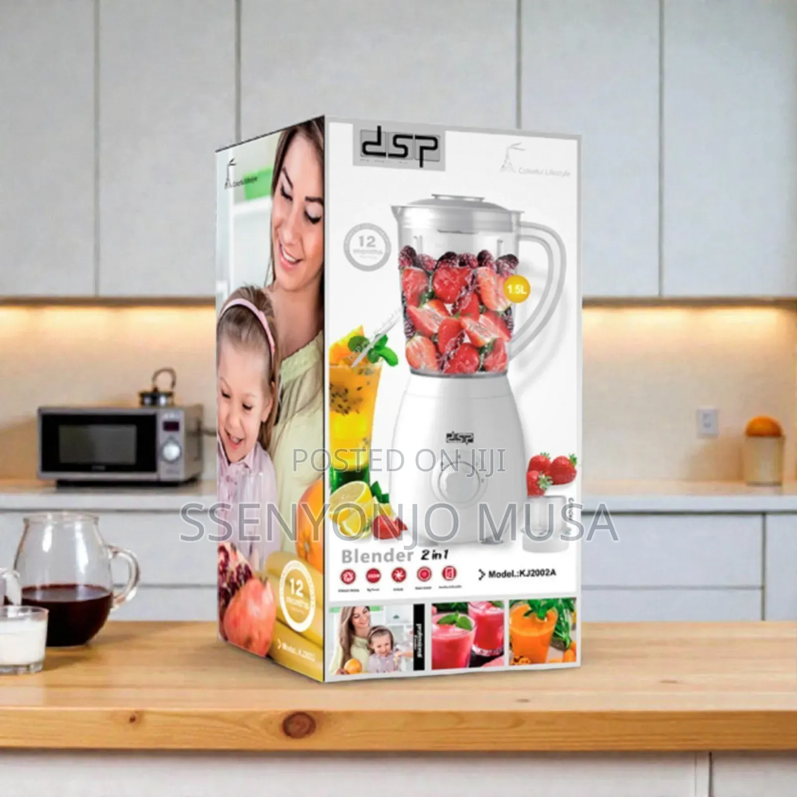 DSP Blender 1.5l 2-in-1 Professional With Grinder Kj2002 -350w