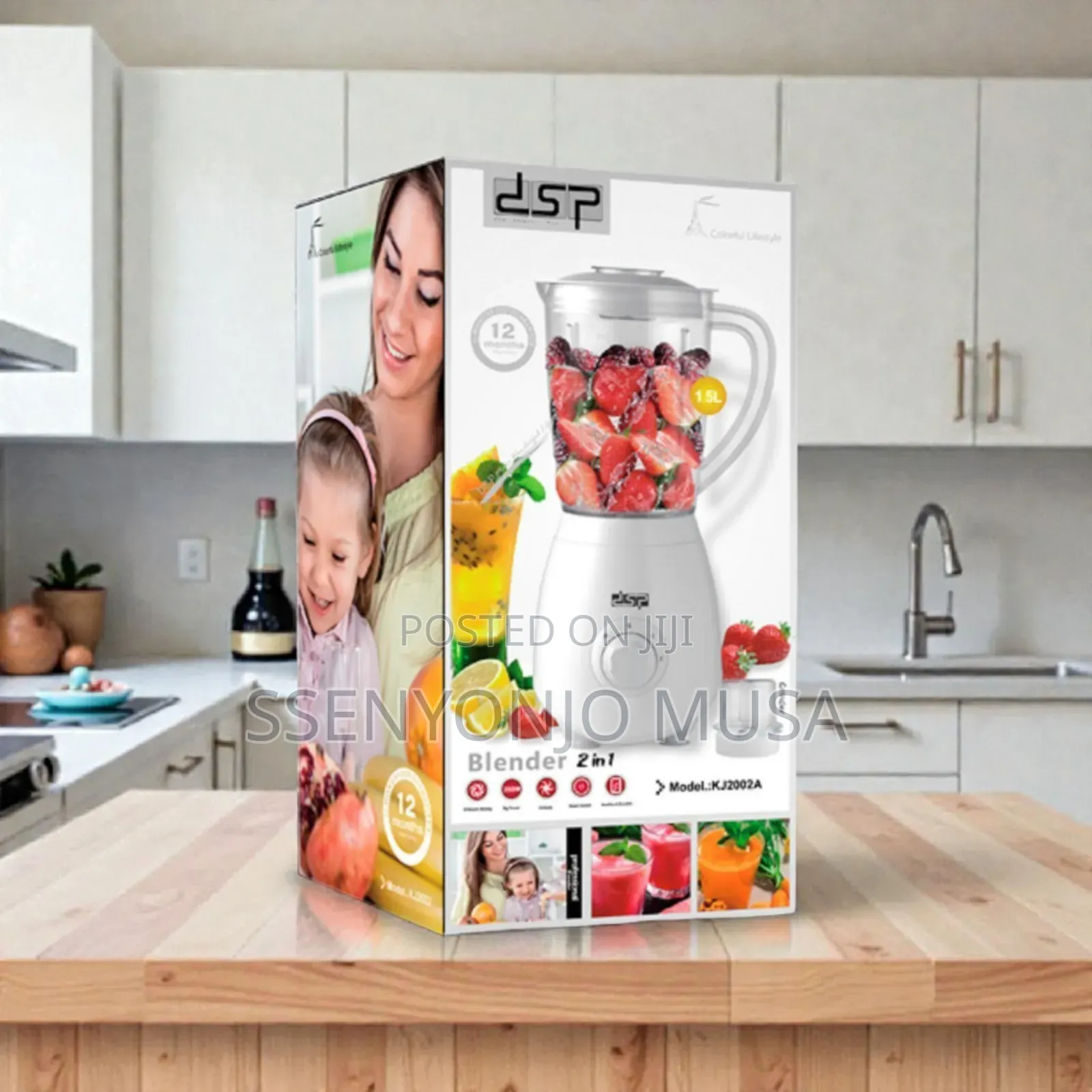 DSP Blender 1.5l 2-in-1 Professional With Grinder Kj2002 -350w