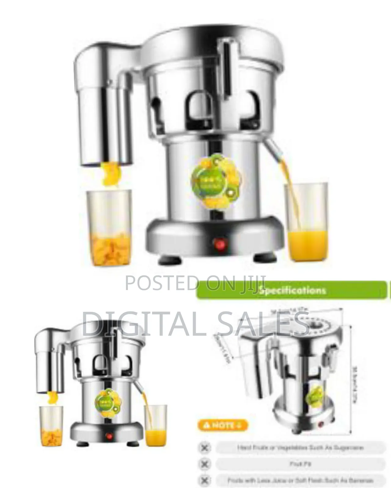Commercial Juice Extractor, 110v Heavy Duty Centrifugal Juicer