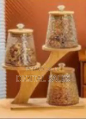 3-Piece Round Airtight Glass Storage Jar Canister Set