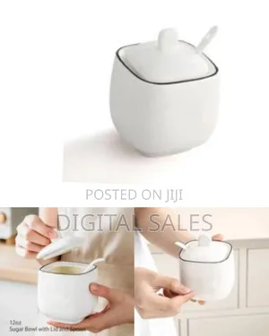 1 Piece of Ceramic Spice Jar Seasoning Box- Includes Lids, Spoons,