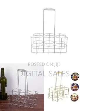 Portable Decdeal Metal Beer Carrier 6 Bottle Rack Countertop