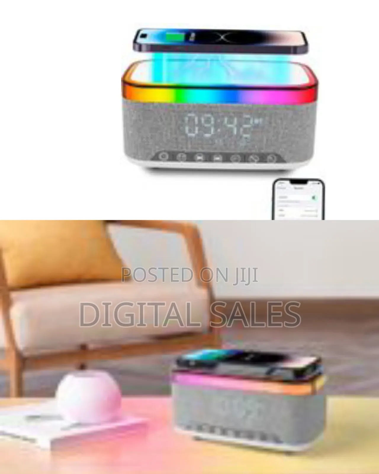 Music Player Led 15w Wireless Charger Wireless Charging Lamp