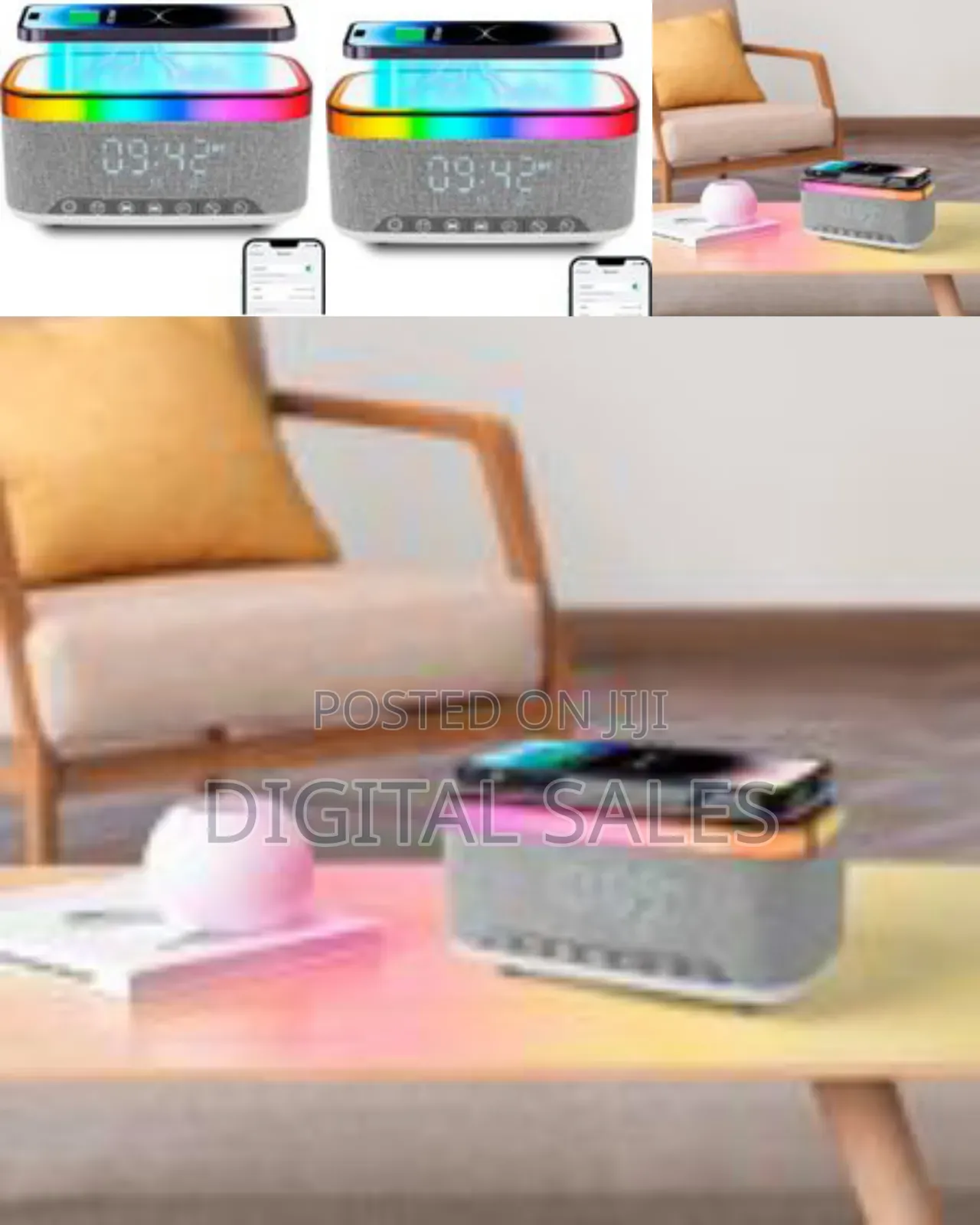 Music Player Led 15w Wireless Charger Wireless Charging Lamp