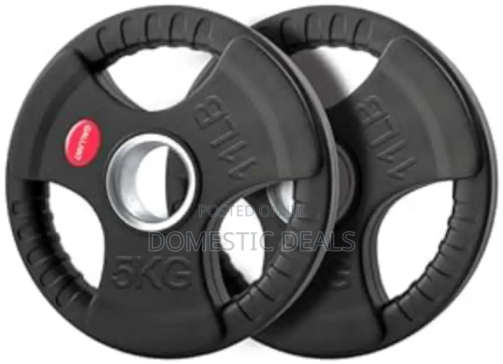 5kg Pair Rubber Coated Barbell Disc Plates