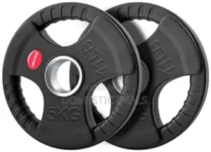 5kg Pair Rubber Coated Barbell Disc Plates