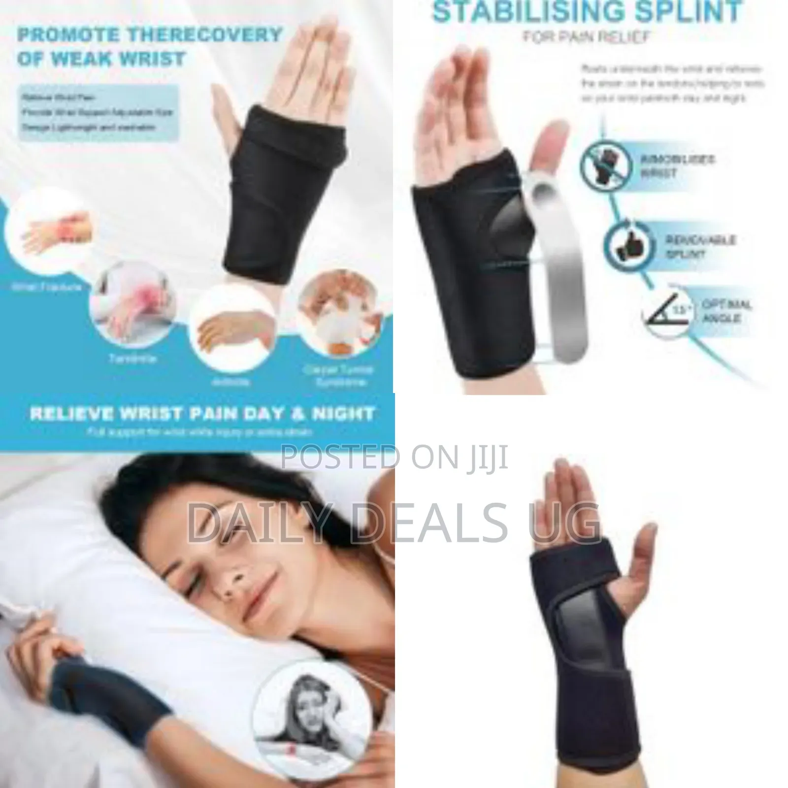 Wrist Support Splint Brace, Adjustable Wrist Strap Carpal Tunnel