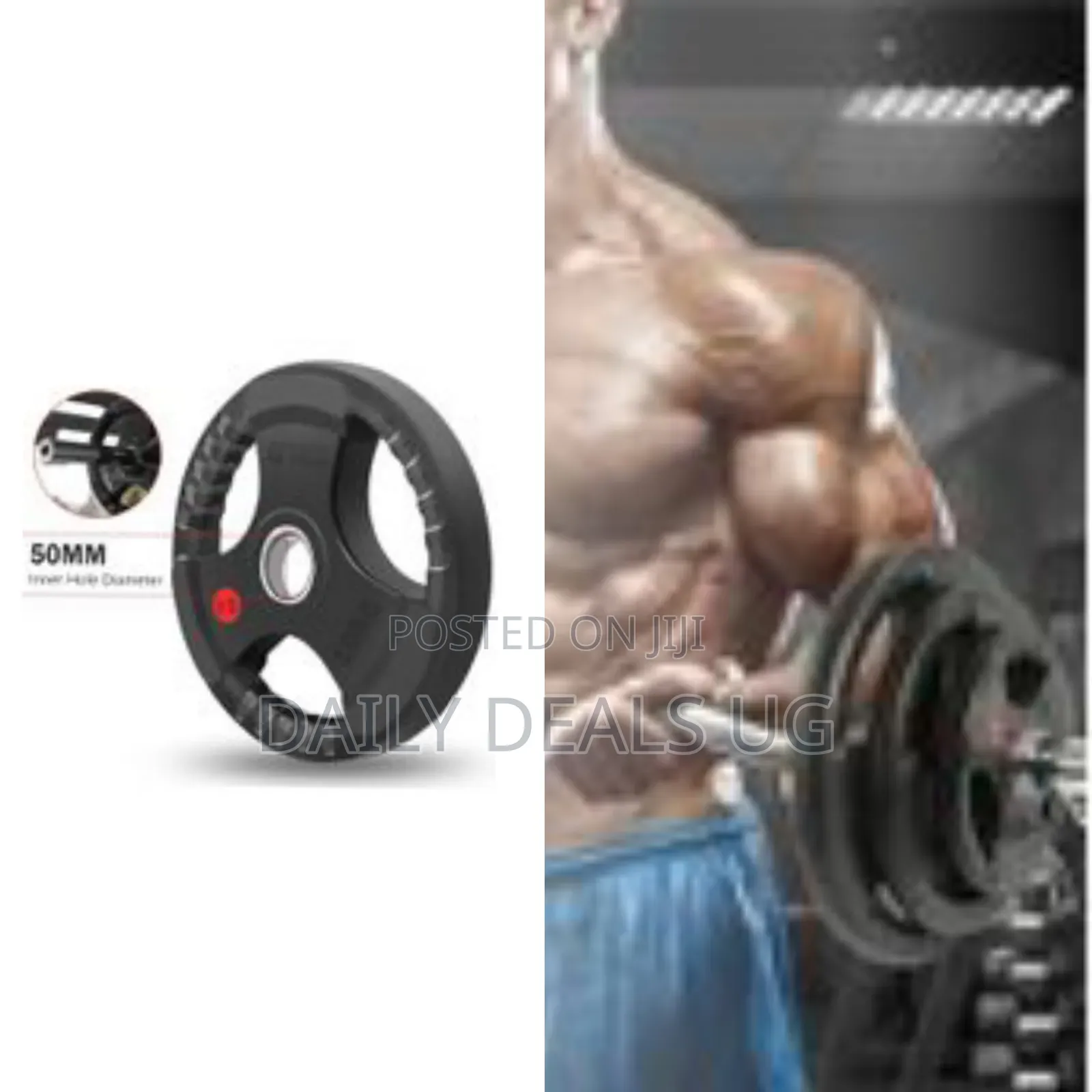10kgs 2 Piece of Rubber Coated Hand Grip Bumper Weight Plate