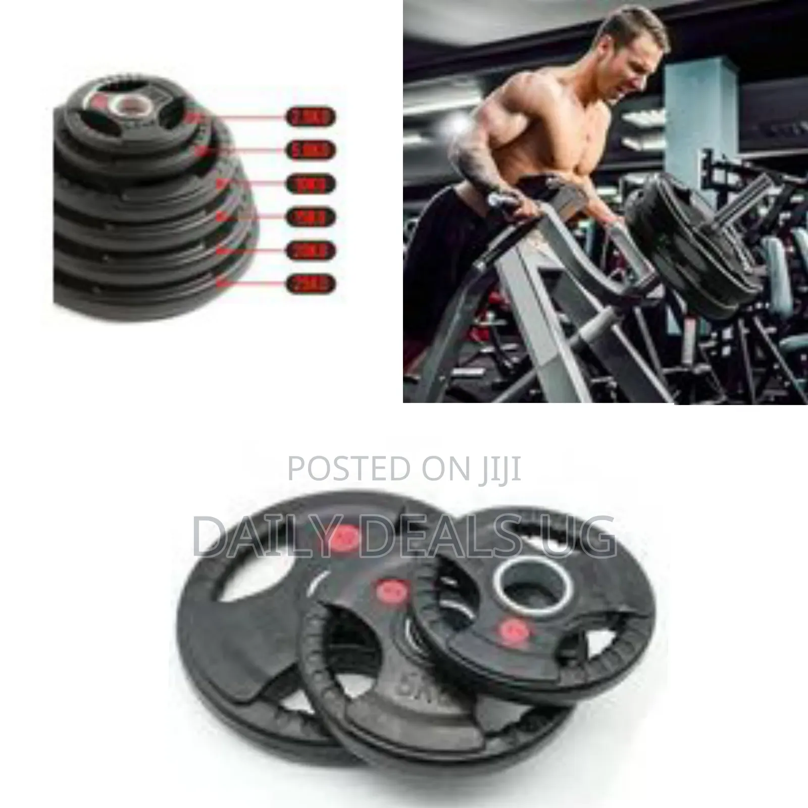 5kgs 2 Piece of Rubber Coated Hand Grip Bumper Weight Plate Discs