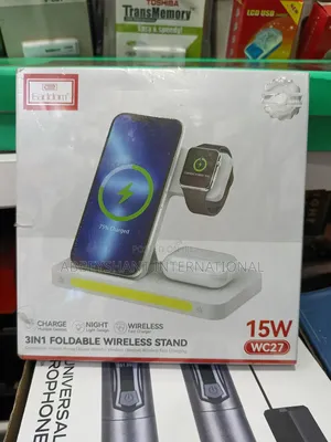 Earldom Wc27 3-in-1 Foldable Wireless Charging Stand.