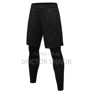 2in1 Men and Women Tights and Shorts Exercise or Gym Wear