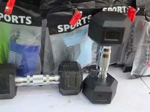 A Pair of 5kg Hex Dumbells