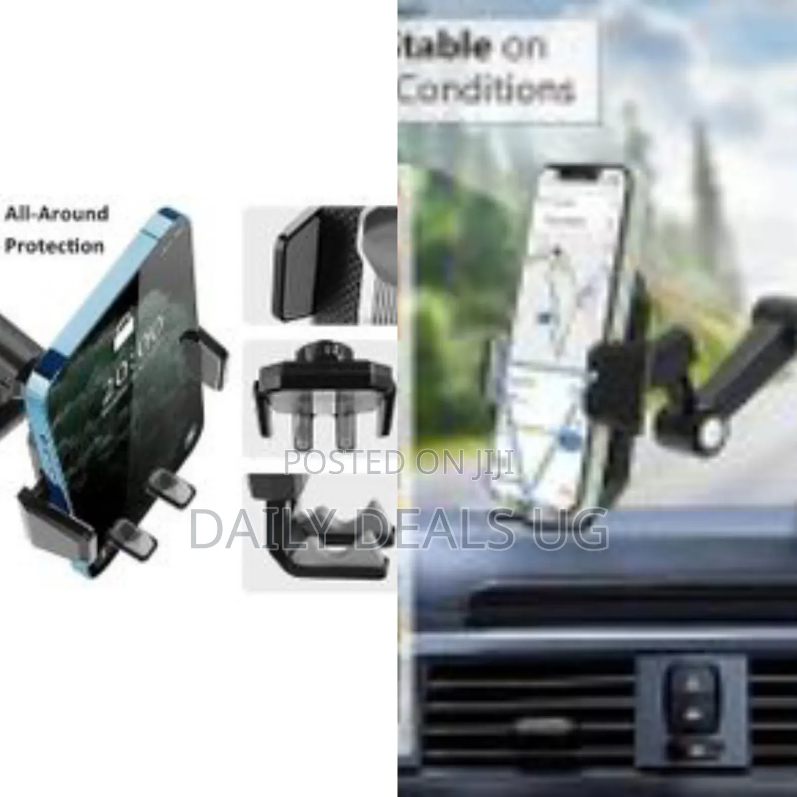 Suction Cup Cell Phone Holder Stand for Car -3in1 Long Arm