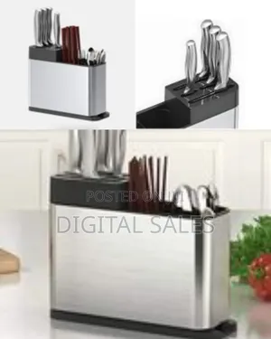 Kitchen Utensil Holder Block With Drainboard Cutlery Rust Proof Staine