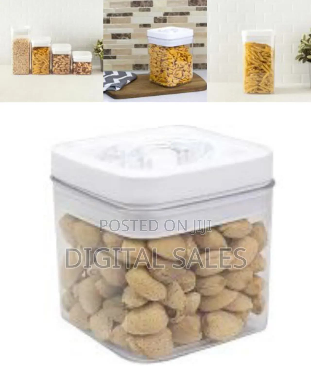 3.1, 2.3, 1.7, 1 Liter Big Size Transparent Twist 'N Lock Airtight