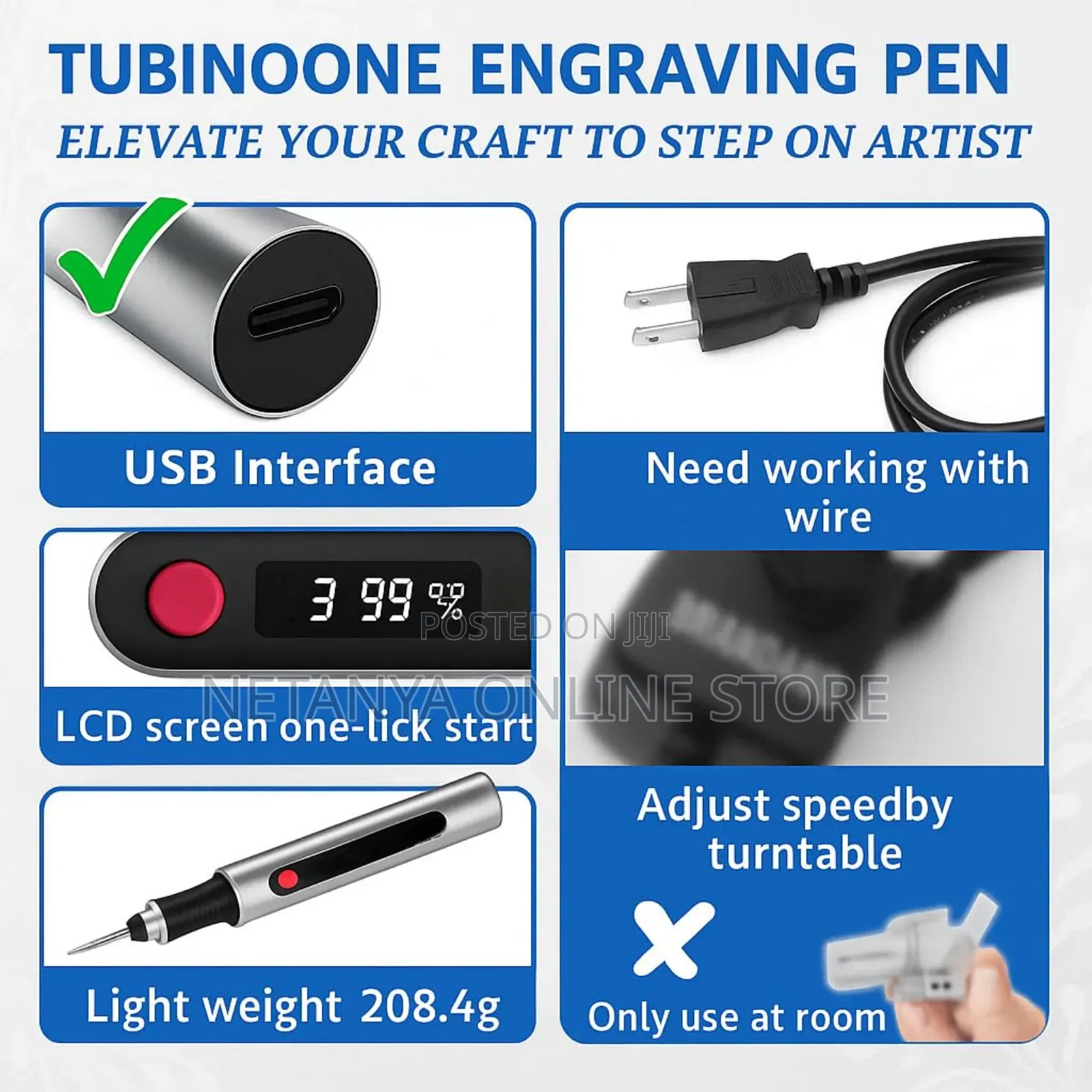 Rechargeable Professional Engraving Pen With 30 Bits
