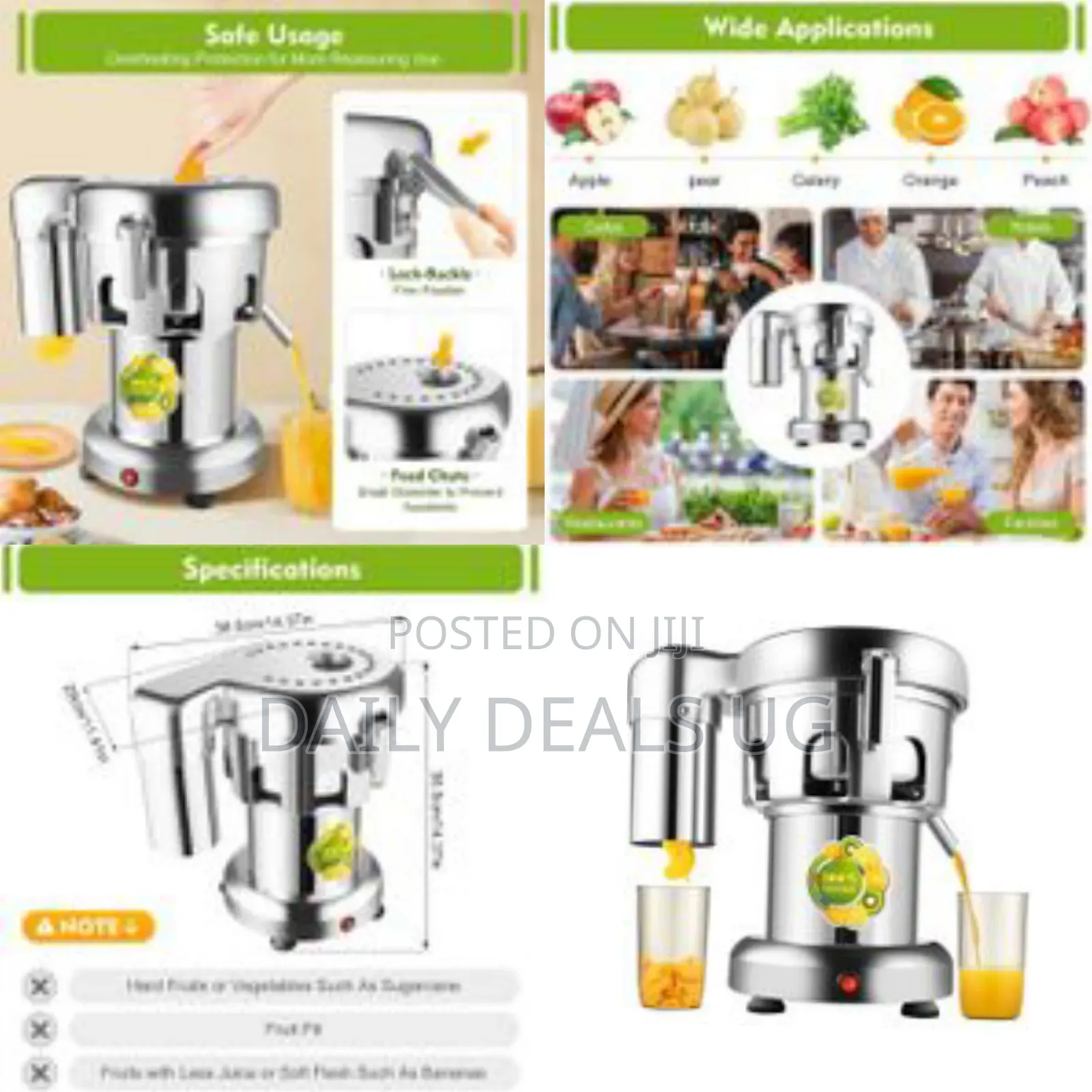 Commercial Juice Extractor, 110v Heavy Duty Centrifugal Juicer