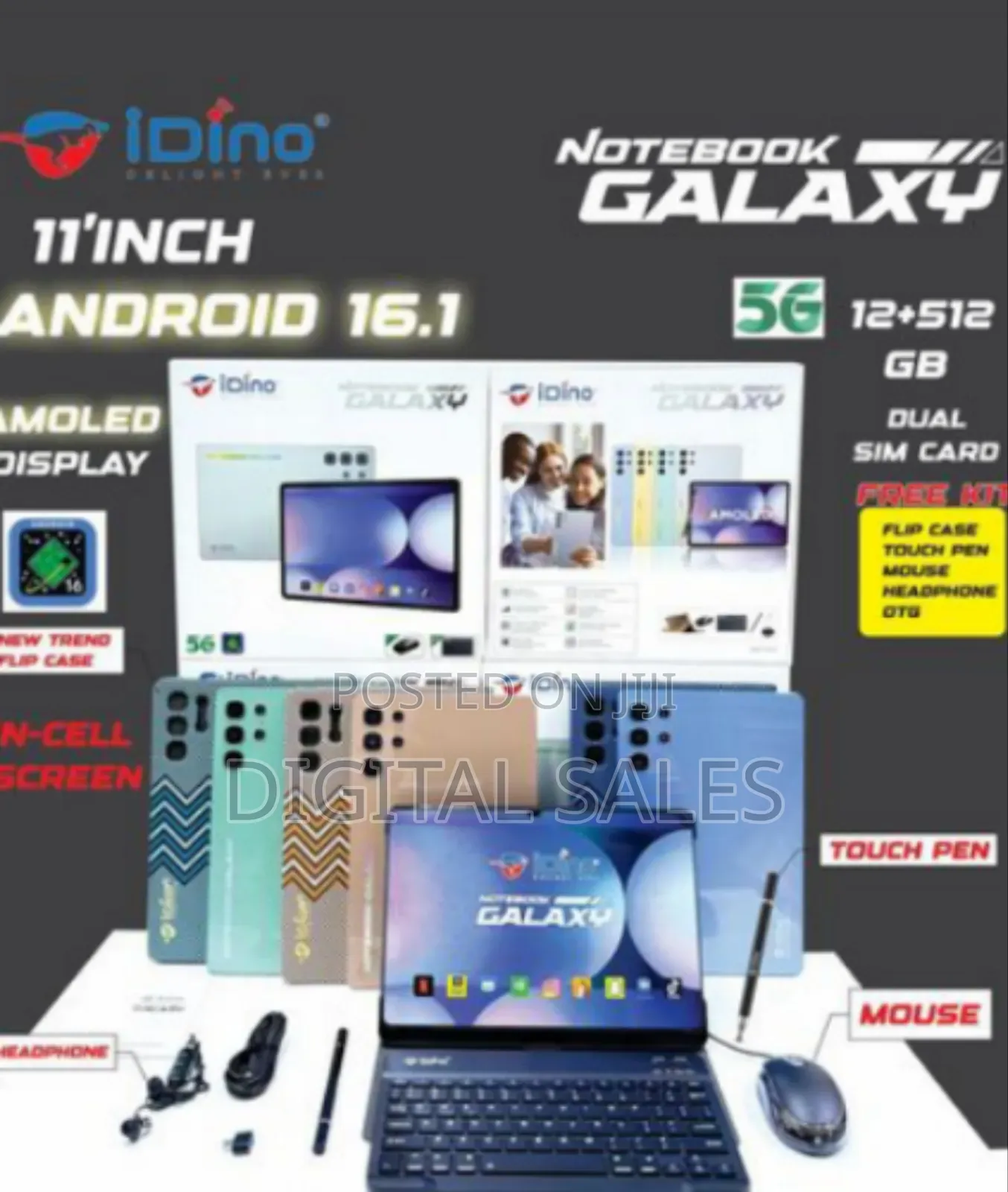 Idino Note Book Galaxy Pro Tablet Pc iPad 11 Inch High Definition
