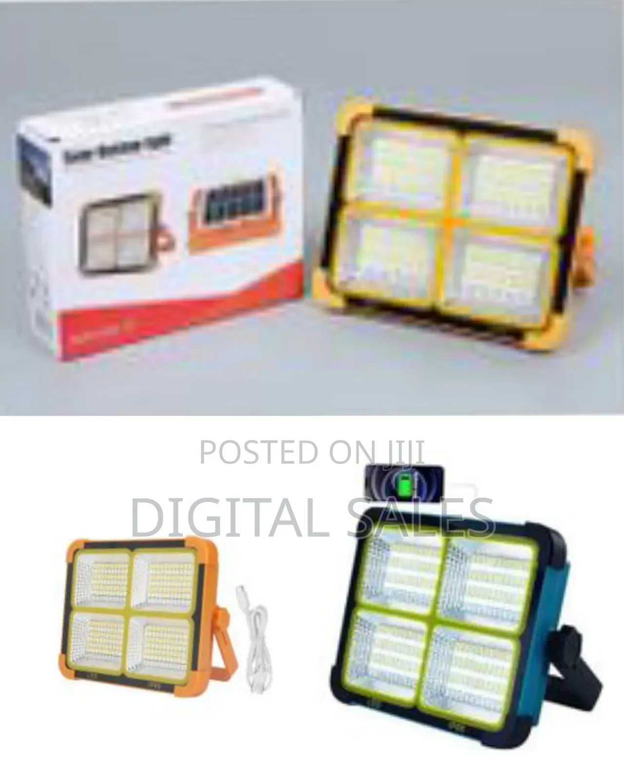 Portable Rechargeable Motion Sensor Security Flood Solar Lights, Work