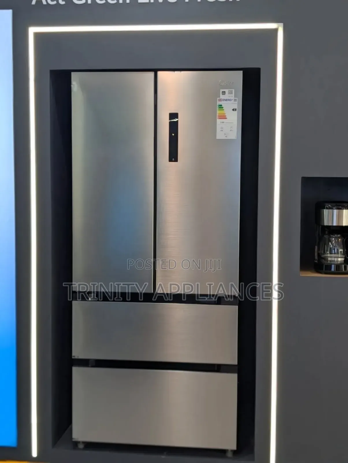 Midea 692 Litres "No Frost" French Door Stainless Refrigerator