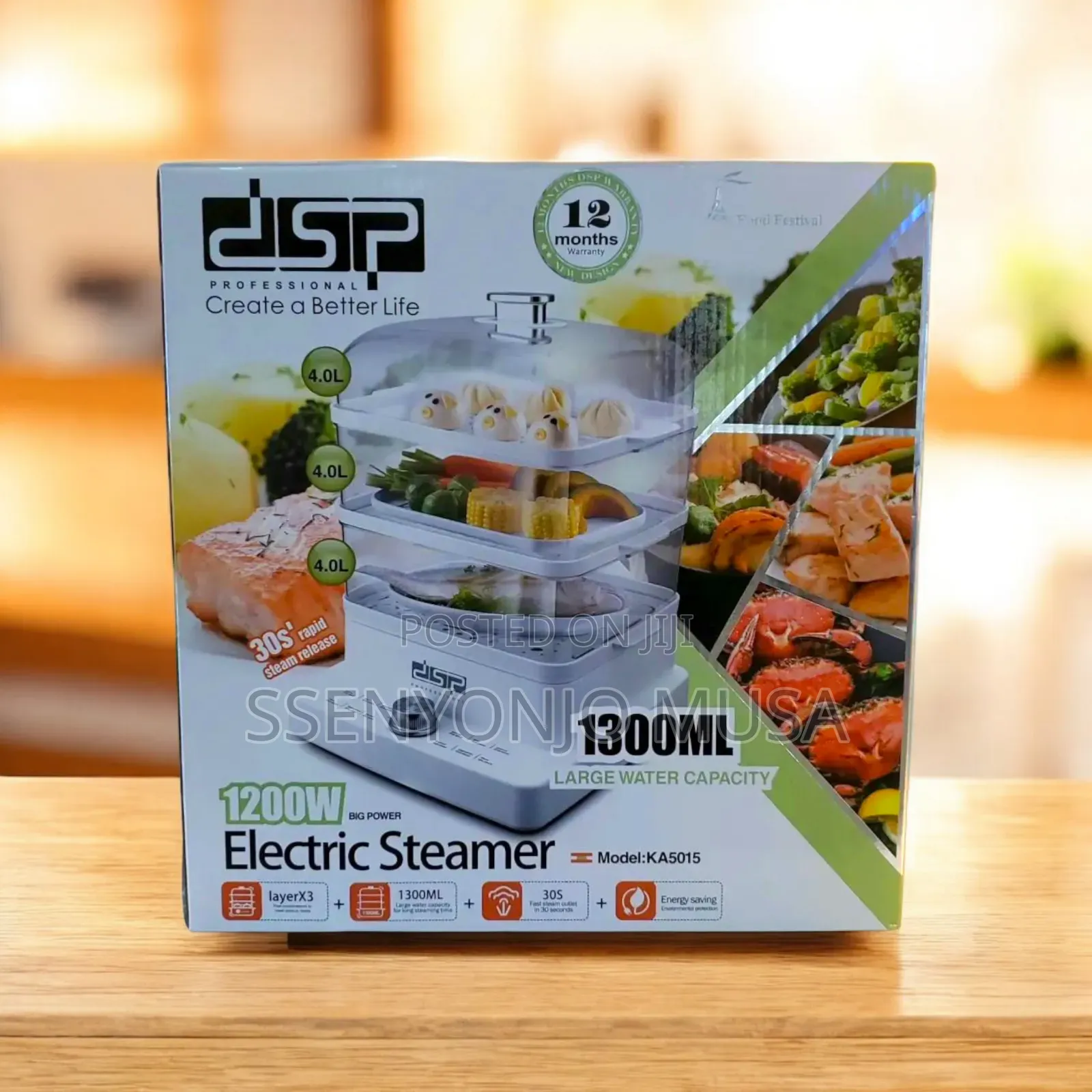 DSP Electric Food Steamer Ka5015 - Fast Efficient