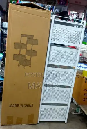 Multi-layer Rotating Square Kitchen Storage Rack.