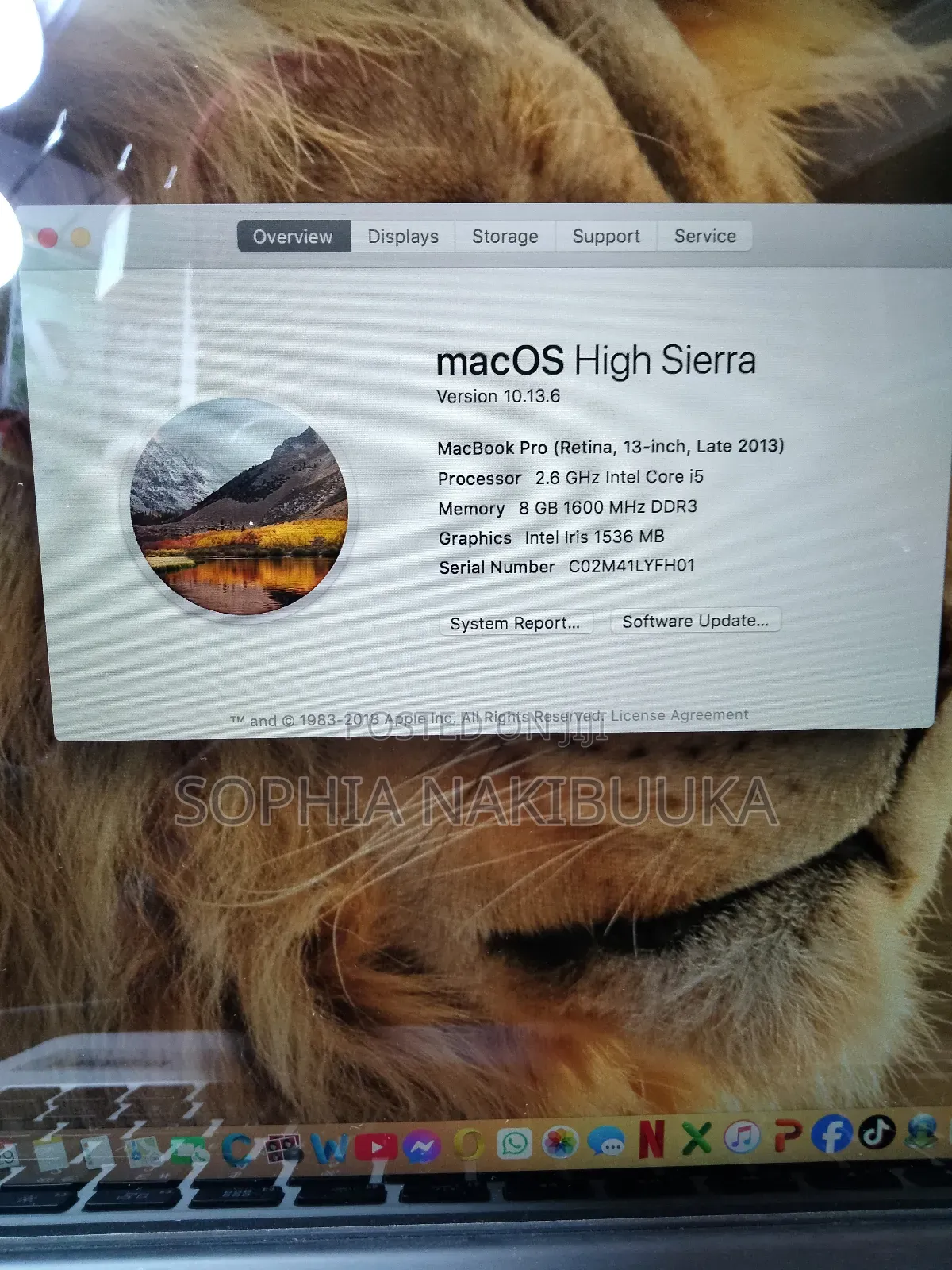 Laptop Apple MacBook Pro 2013 8GB Intel Core I5 SSD 128GB