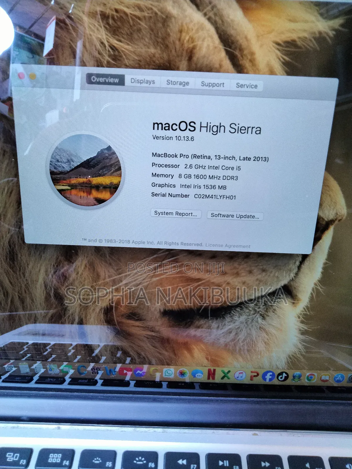 Laptop Apple MacBook Pro 2013 8GB Intel Core I5 SSD 128GB