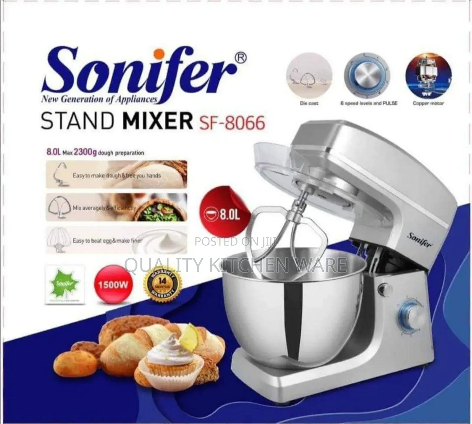 Stand Mixer 8l Sonifer