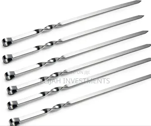 6pcs Stainless Steel BBQ Skewers