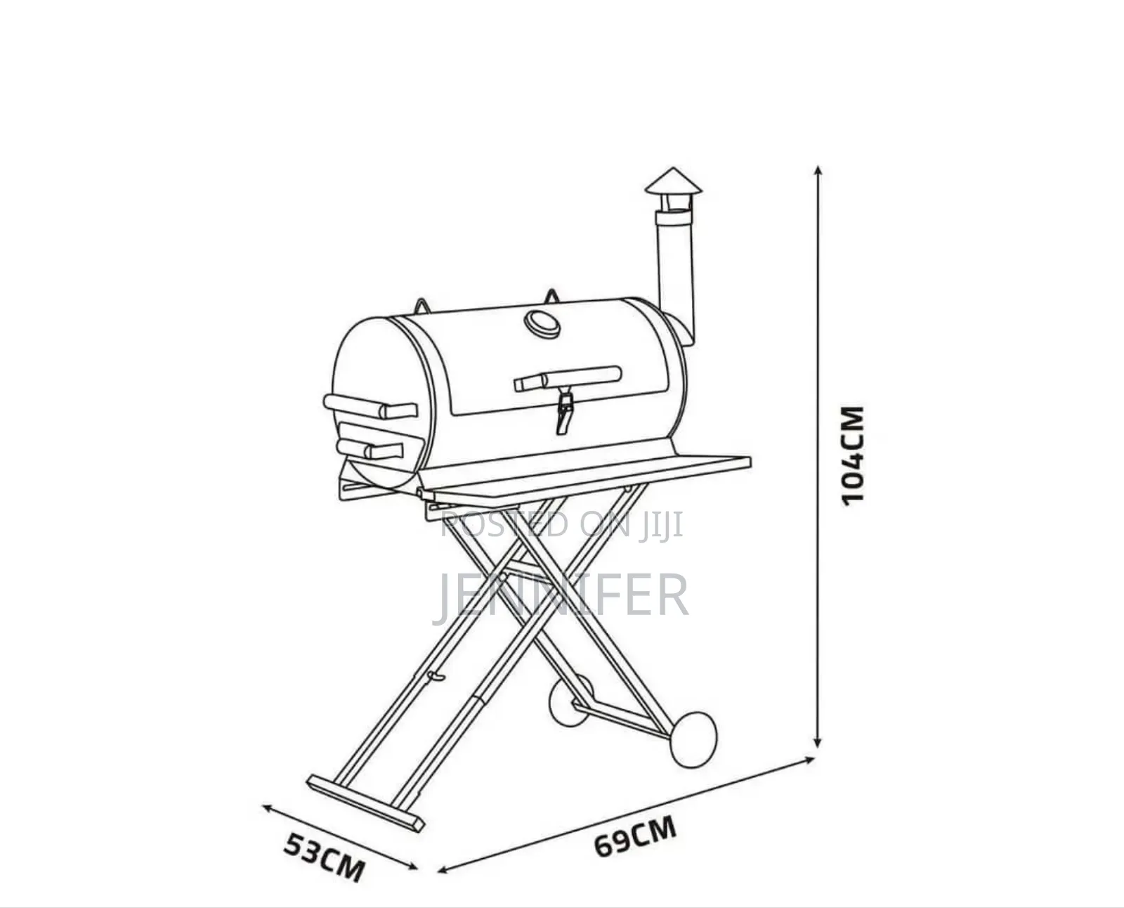 Ourcamp Portable Charcoal BBQ Grill Smoker