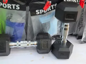 A Pair of 5kg Hex Dumbells