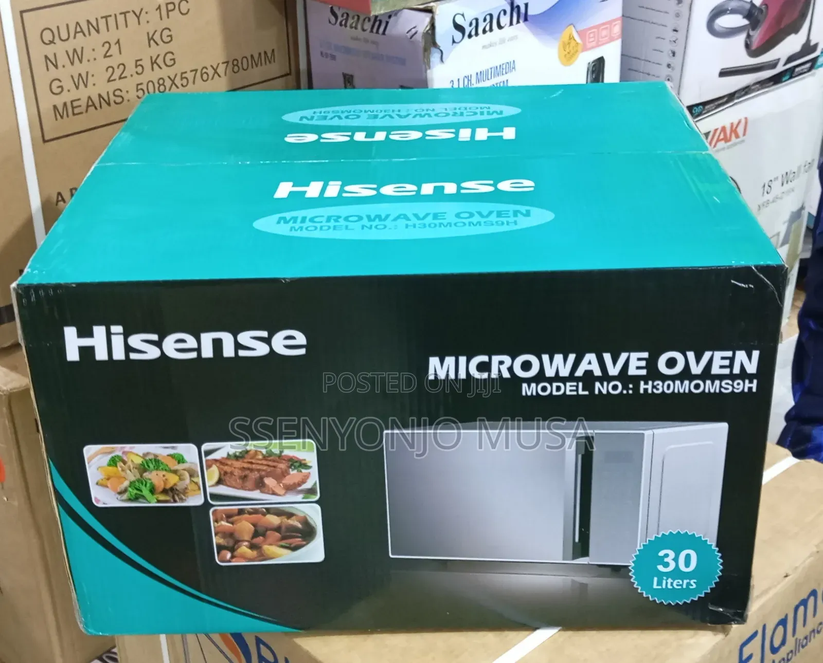 Hisense 30l Microwave Oven, 900w, 11 Power Levels, Grey Cavity, Silver
