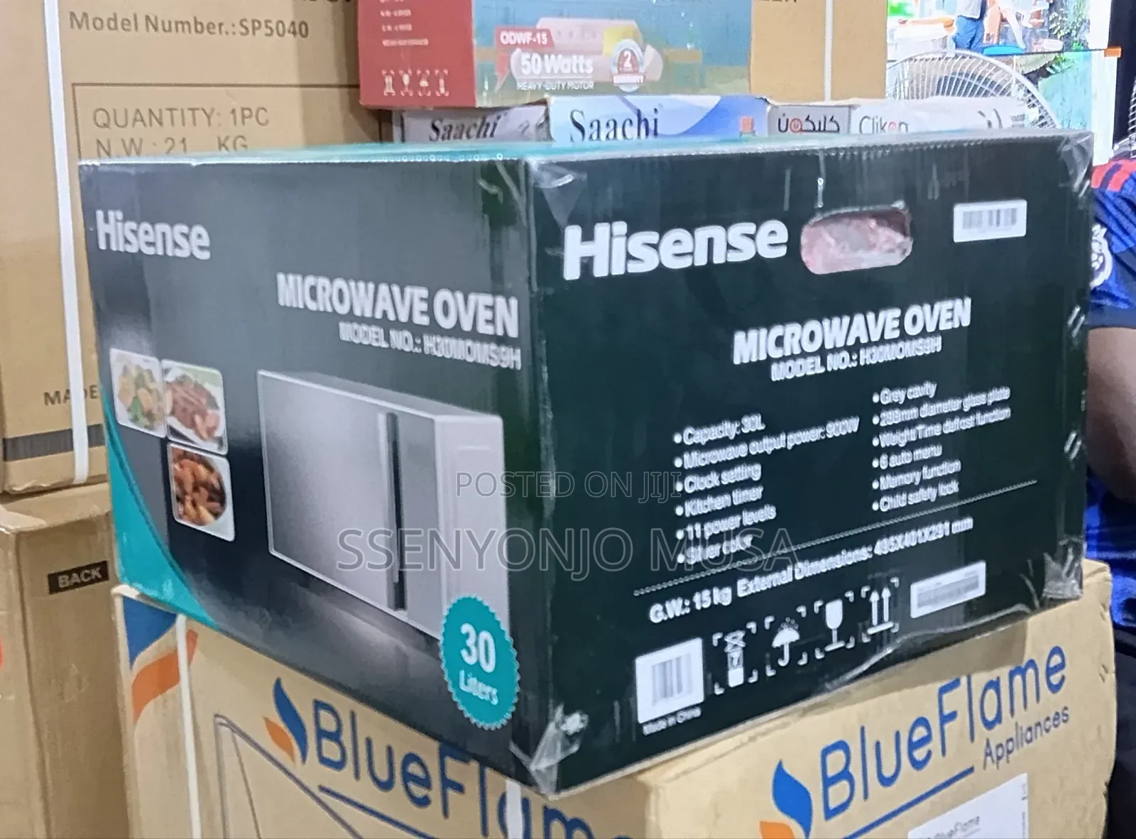 Hisense 30l Microwave Oven, 900w, 11 Power Levels, Grey Cavity, Silver