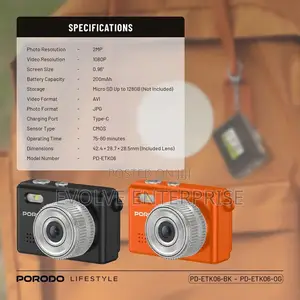 Porodo Lifestyle Snap Go Mini Digital Camera