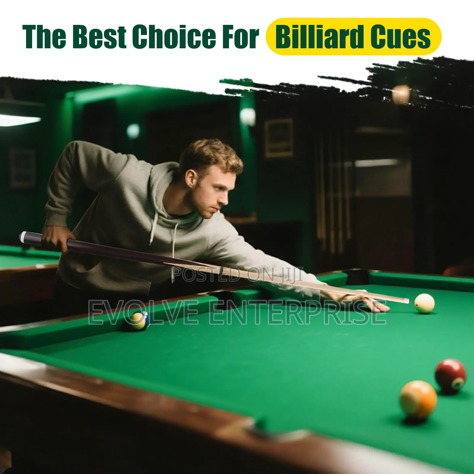 Billiard Cues With 13mm Leather Tip