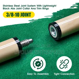 Billiard Cues With 13mm Leather Tip
