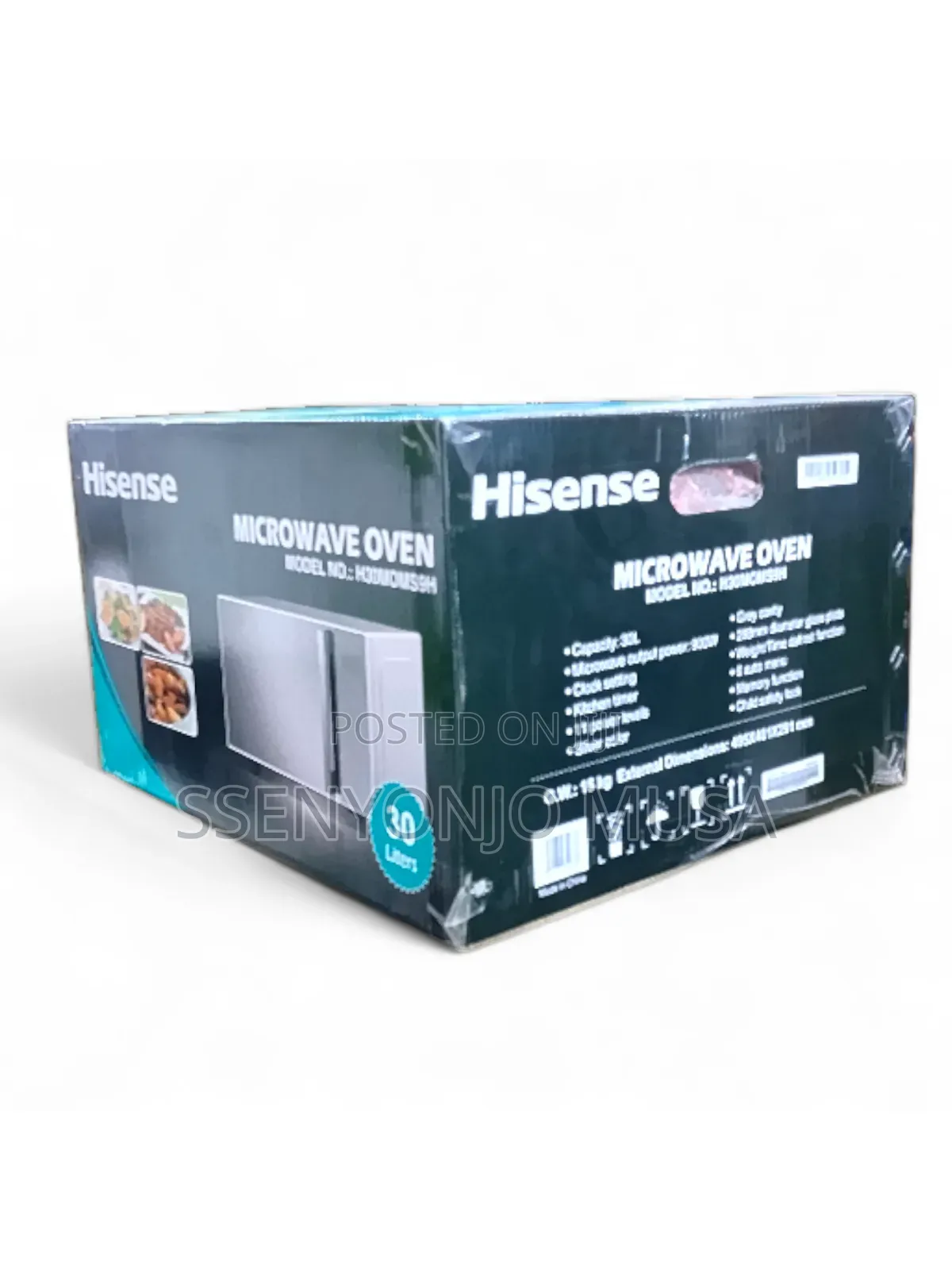 Hisense 30l Microwave Oven, 900w, 11 Power Levels, Grey Cavity, Silver