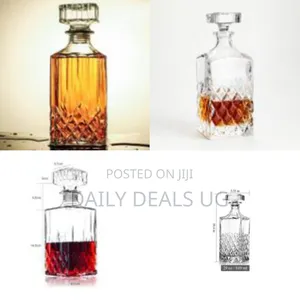 Whiskey Carafe, 820ml Crystal Whiskey Decanter With Stopper