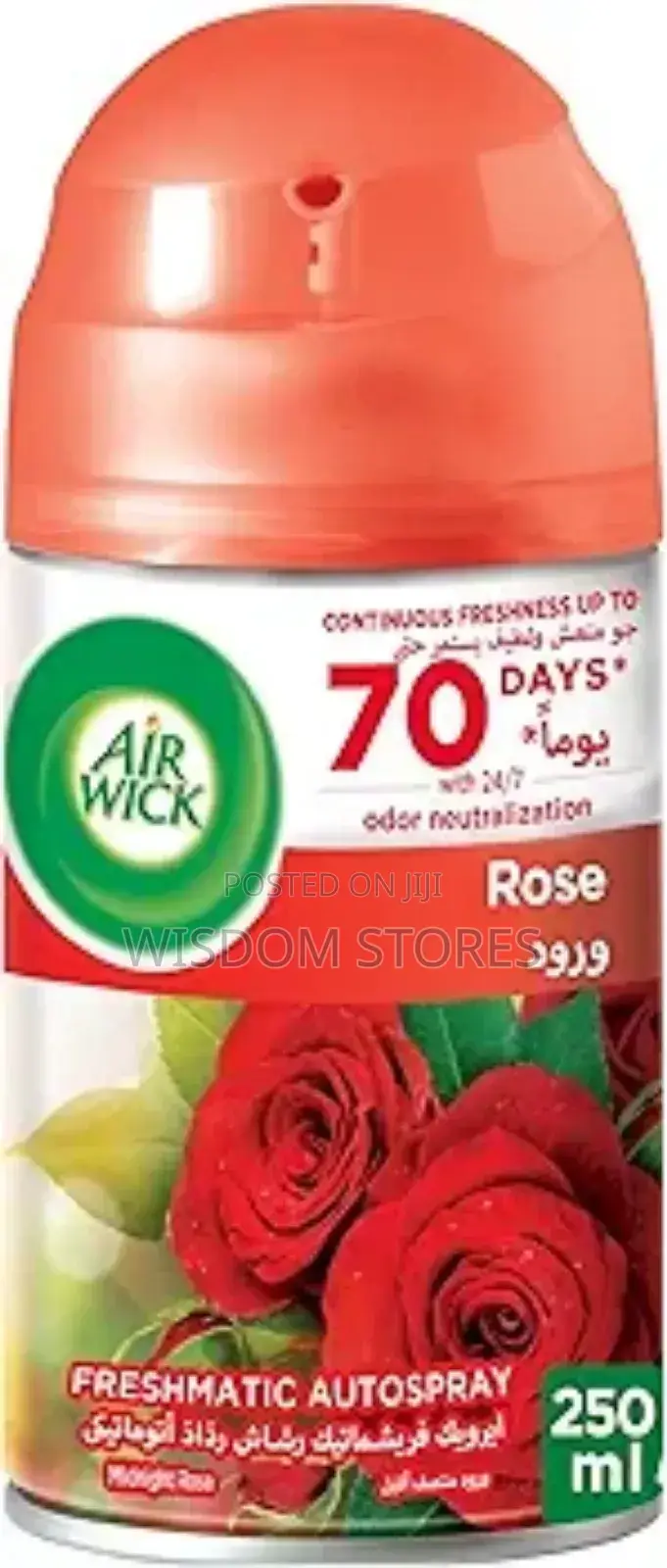 Air Wick Freshener Freshmatic Auto Spray, Rose Scent, 250ml X 2