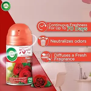 Air Wick Freshener Freshmatic Auto Spray, Rose Scent, 250ml X 2