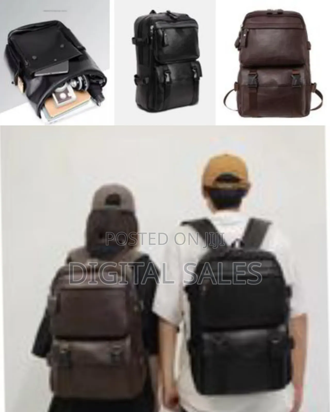 Backpack Soft Leather for Men, High-Quality Luxury Designer Casual