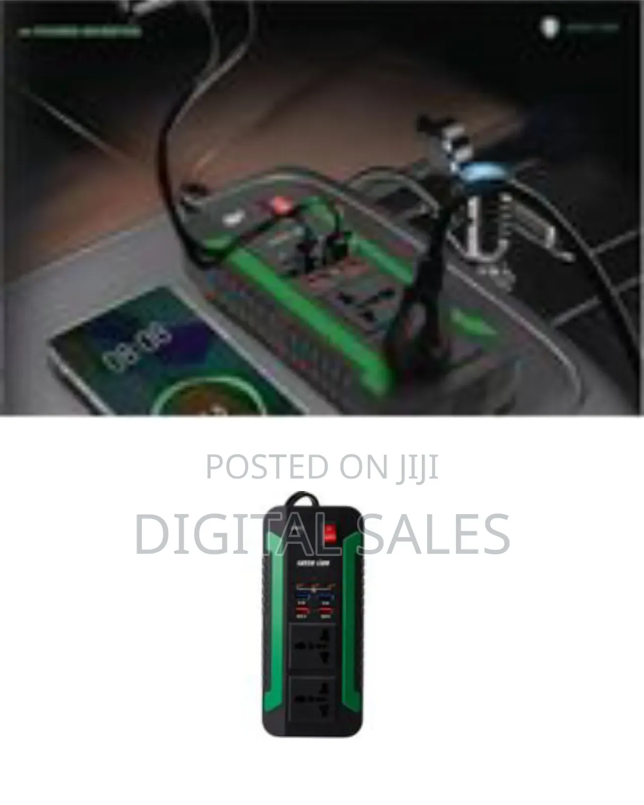 Green Lion Spark 300w Power Inverter, Car Charger Type-C,