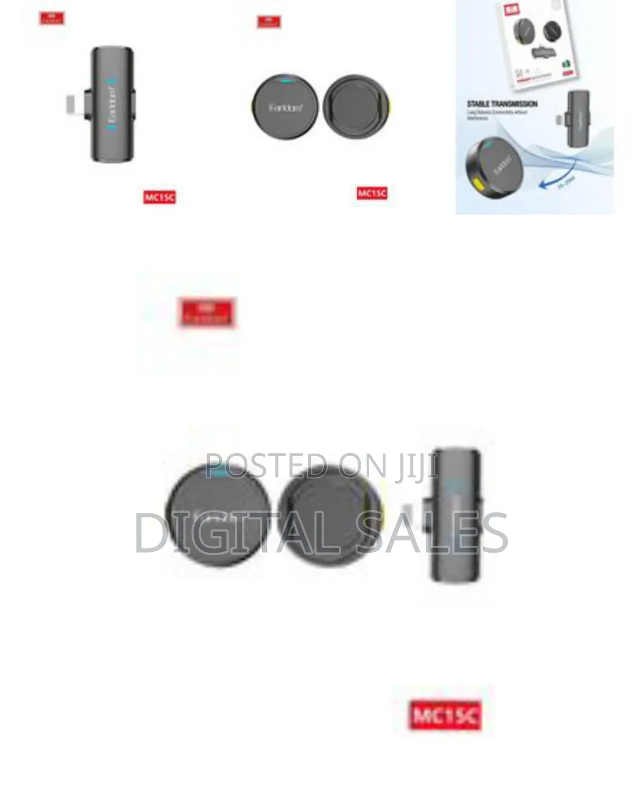 Earldom Mc15c Button Wireless Microphone Lavalier Mic Strong Mini Mag