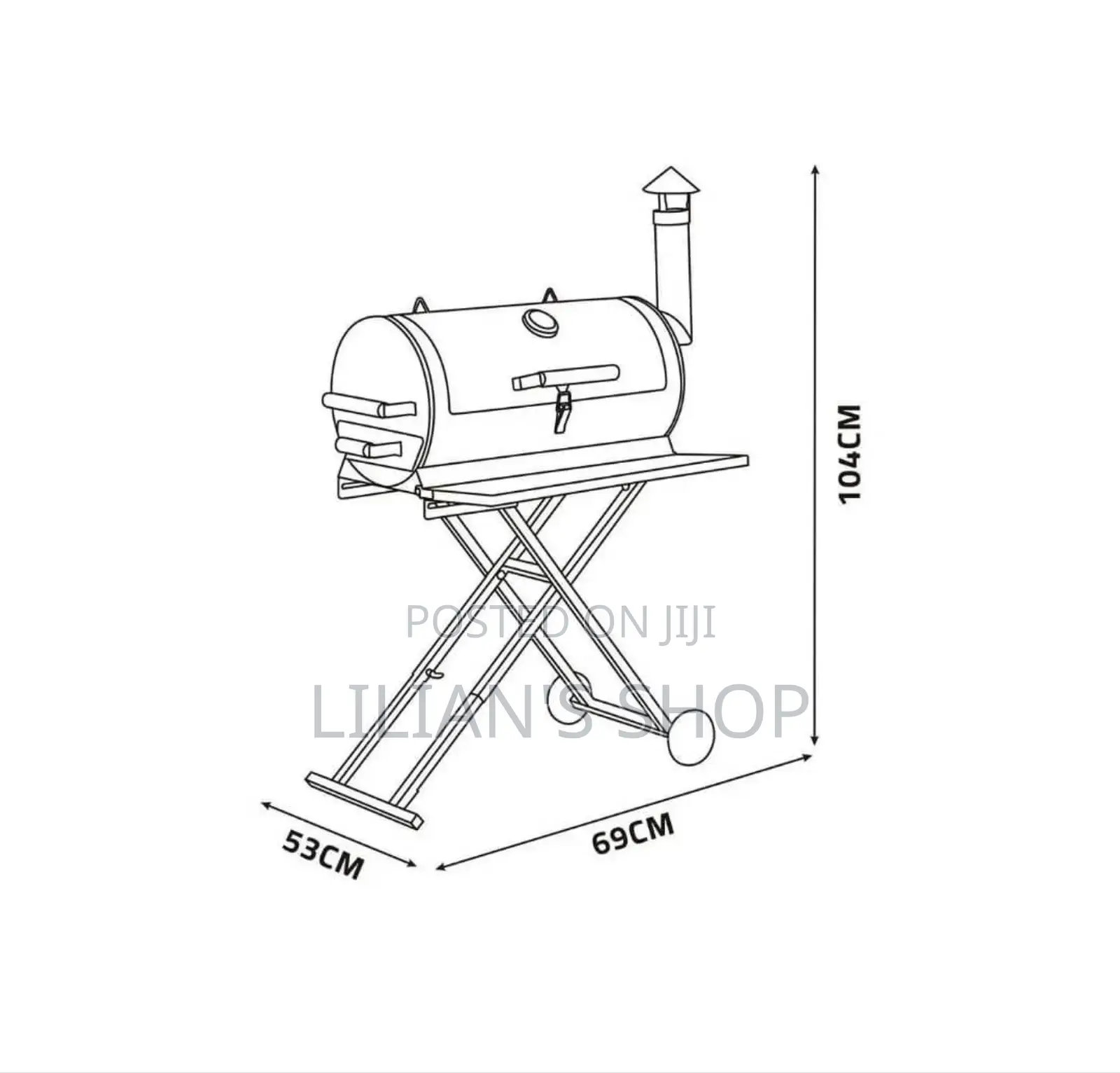 Ourcamp Portable Charcoal BBQ Grill Smoker
